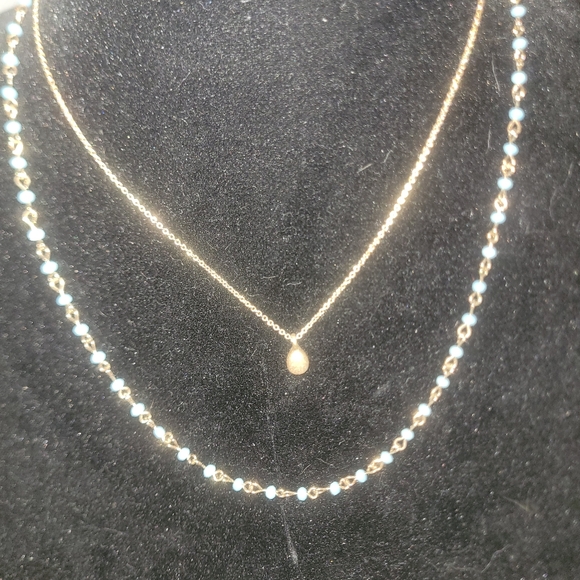 NWT Park Lane Paradigm Gold and Blue Layered Necklace - Picture 10 of 10